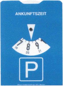 Parkeerkaart benzinemeter sticker