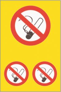 Roken verboden stickerset