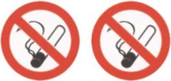 Verboden te roken (2x) sticker
