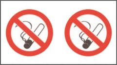 Roken verboden (2x) sticker